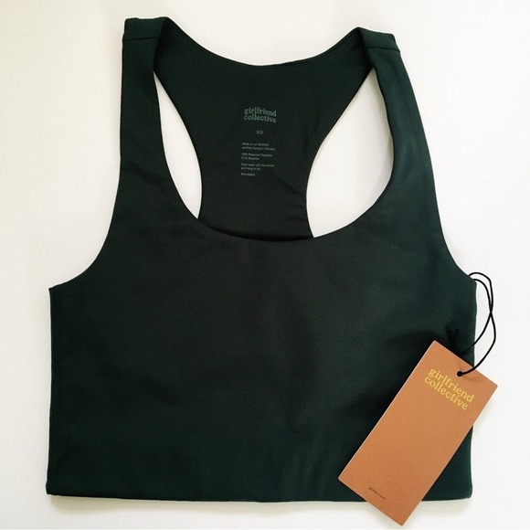 NWT Girlfriend Collective Paloma Sport Bra Moss XS - Picture 3 of 5